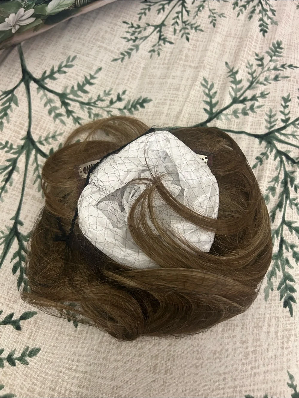 UDU Hair Topper Short Pixie Cut Toppers Women Deep Almond Brown with Highlights